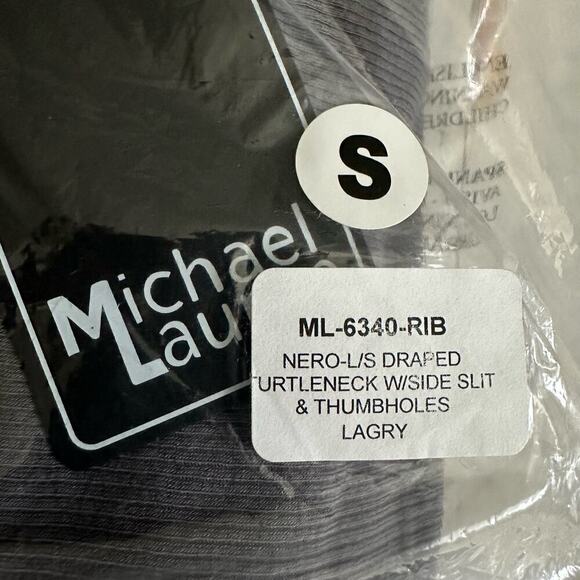 Michael Lauren Nero Long Sleeve Draped Turtleneck
Size Small Lagry - Picture 4 of 8